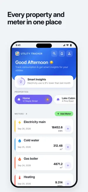 Utility Meter Tracker screenshot 2