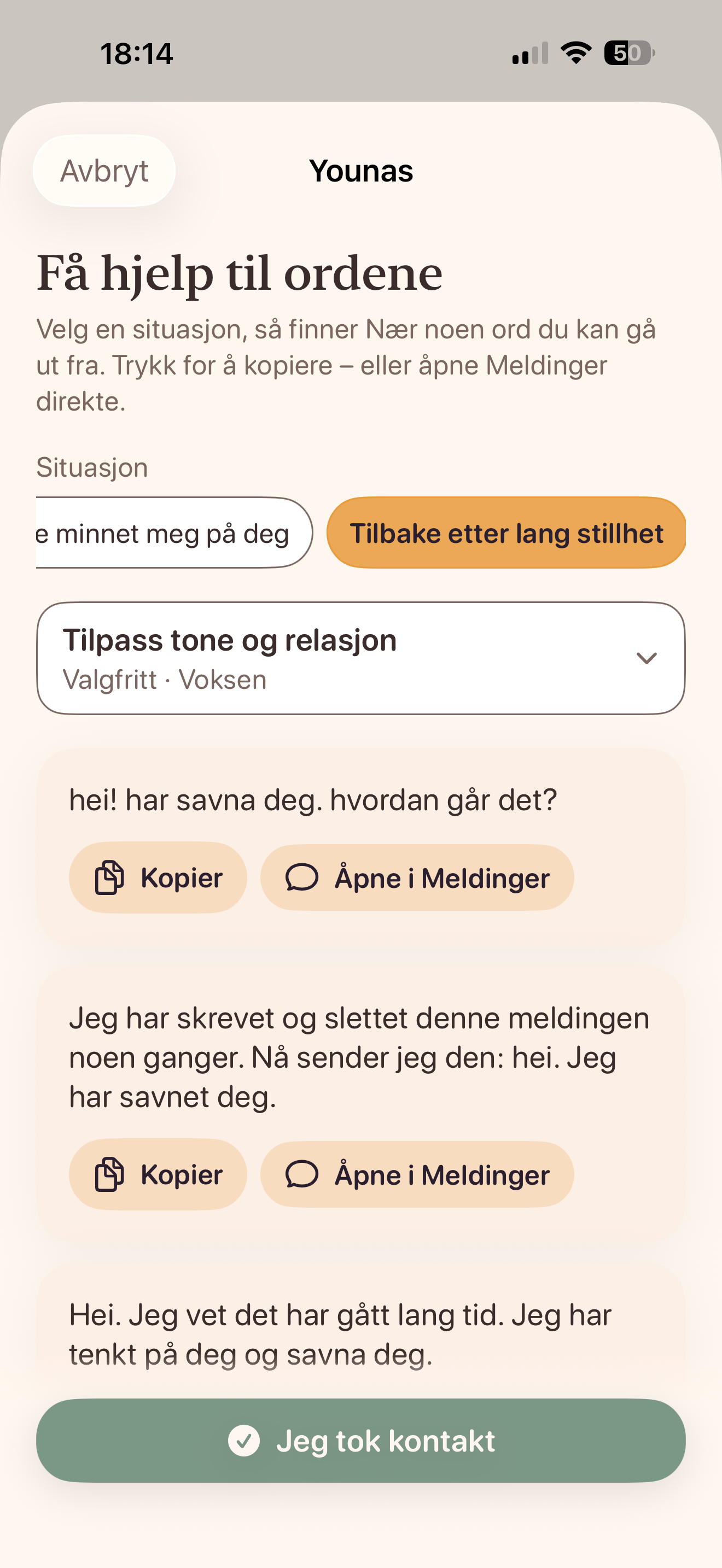 Nær – hold kontakten screenshot 3
