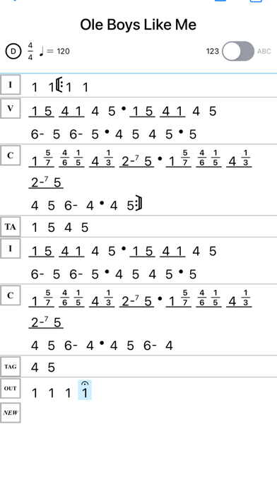 Nashville Numbers Screenshot