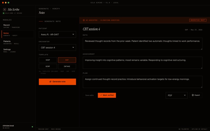 Silo Scribe: SOAP Notes screenshot