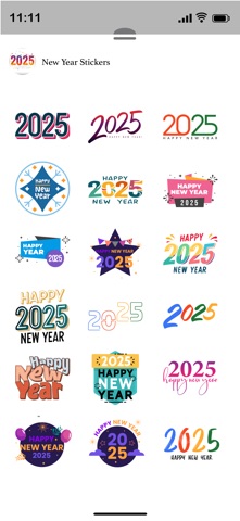 Happy New Year Sticker Emoji iPhone screenshot