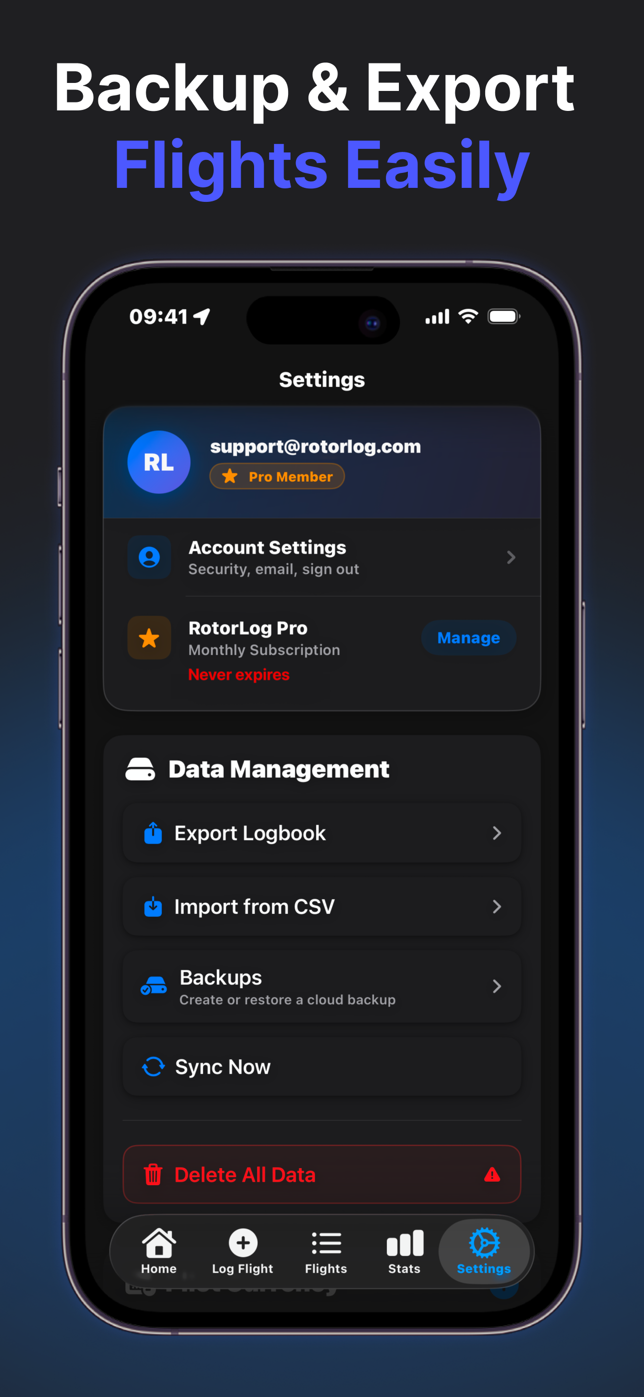 RotorLog: Helicopter Logbook