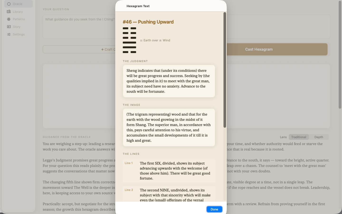 Tenets Oracle: I Ching screenshot 11