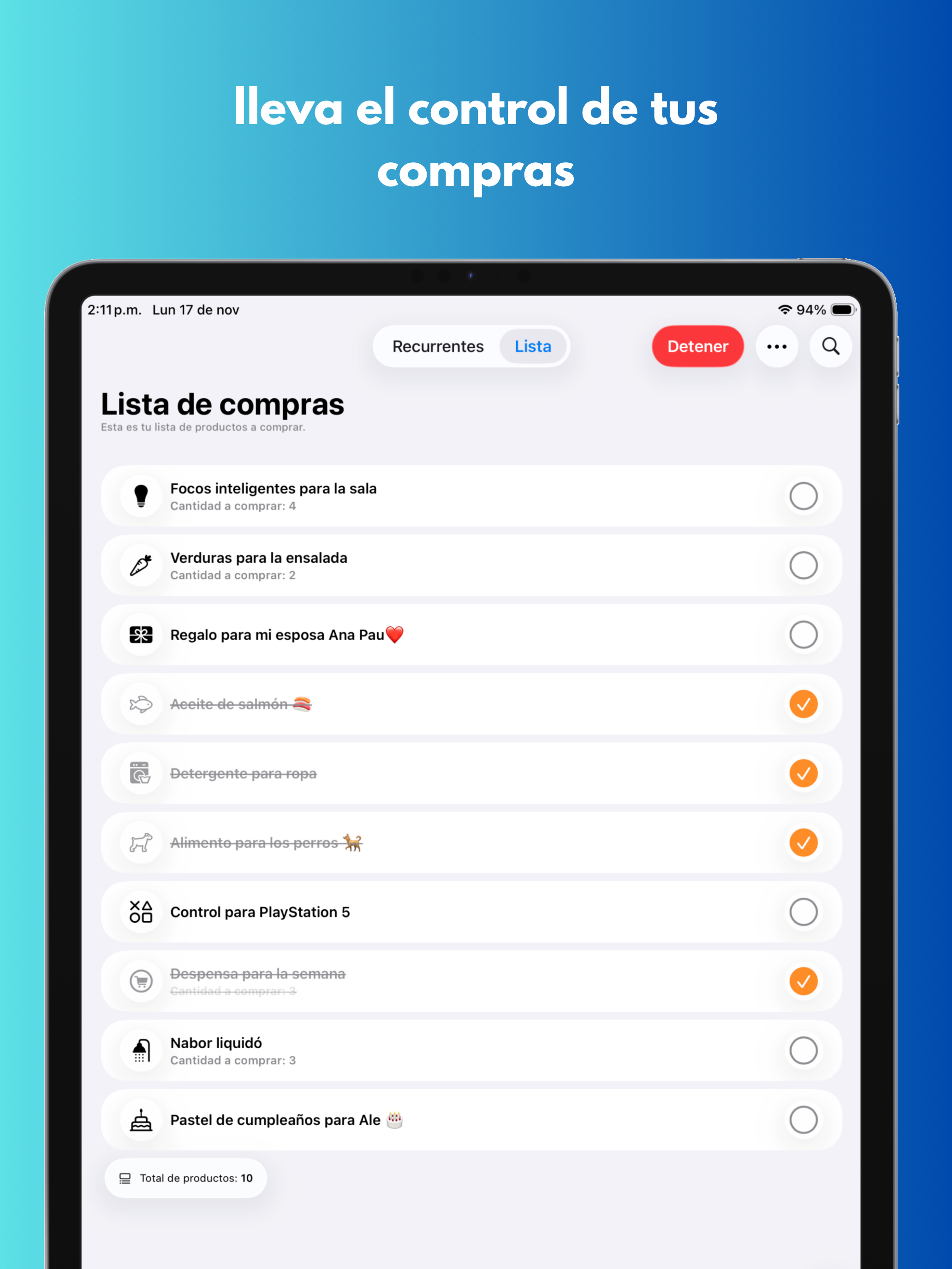 Tu Lista de Compras