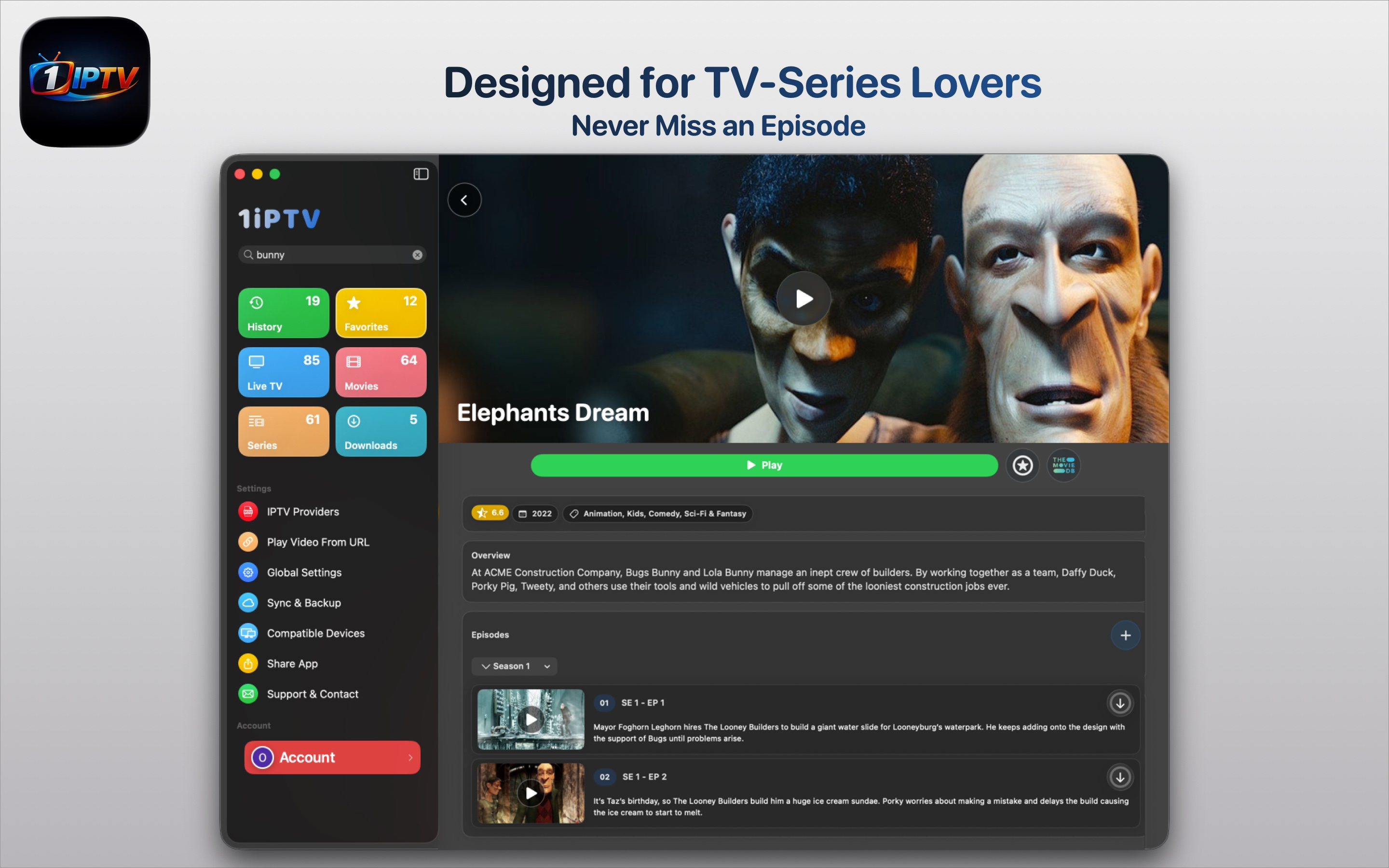 1iPTV - IPTV & video Player screenshot 19