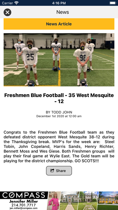 Highland Park Scots Athletics Screenshot