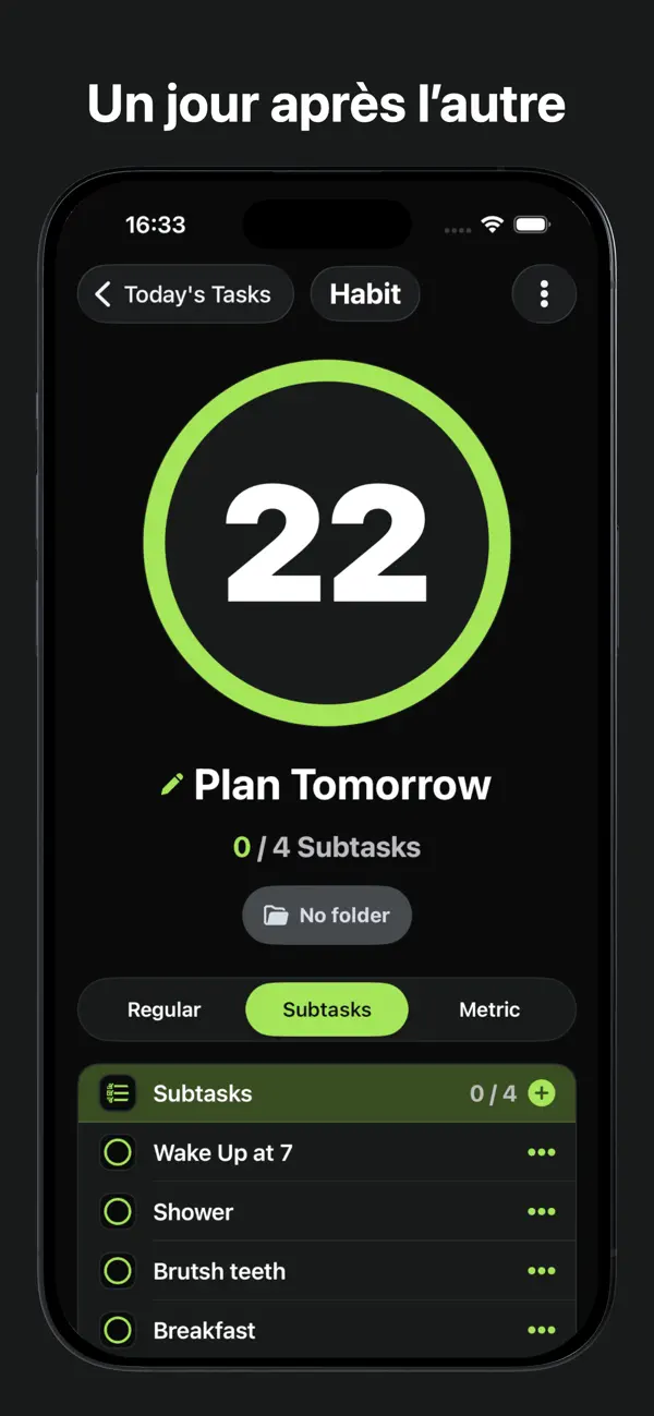 Screenshot #2 pour 22 Days: Suivi d’habitudes