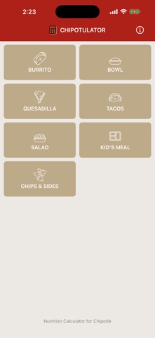 Chipotulator App app screenshot