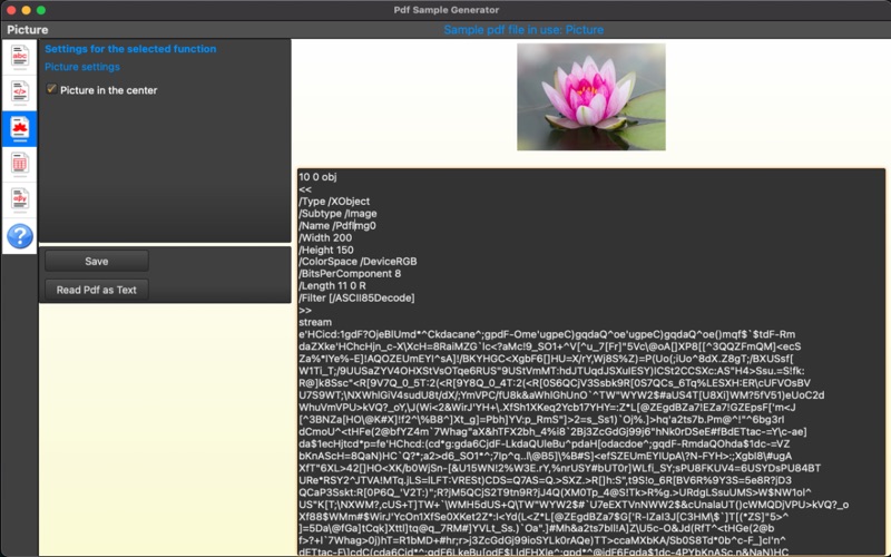 PdfSampleGenerator screenshot