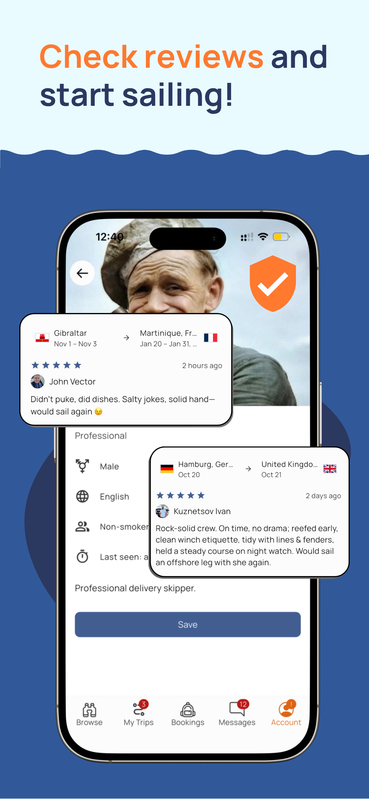 Yacht Cabin: Find sailing crew