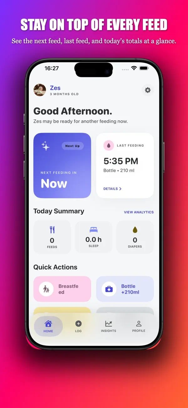 Screenshot #1 pour FeedBaby: Feeding Tracker