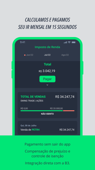 Grana - IR da bolsa automático iPhone screenshot 6 - Finance app