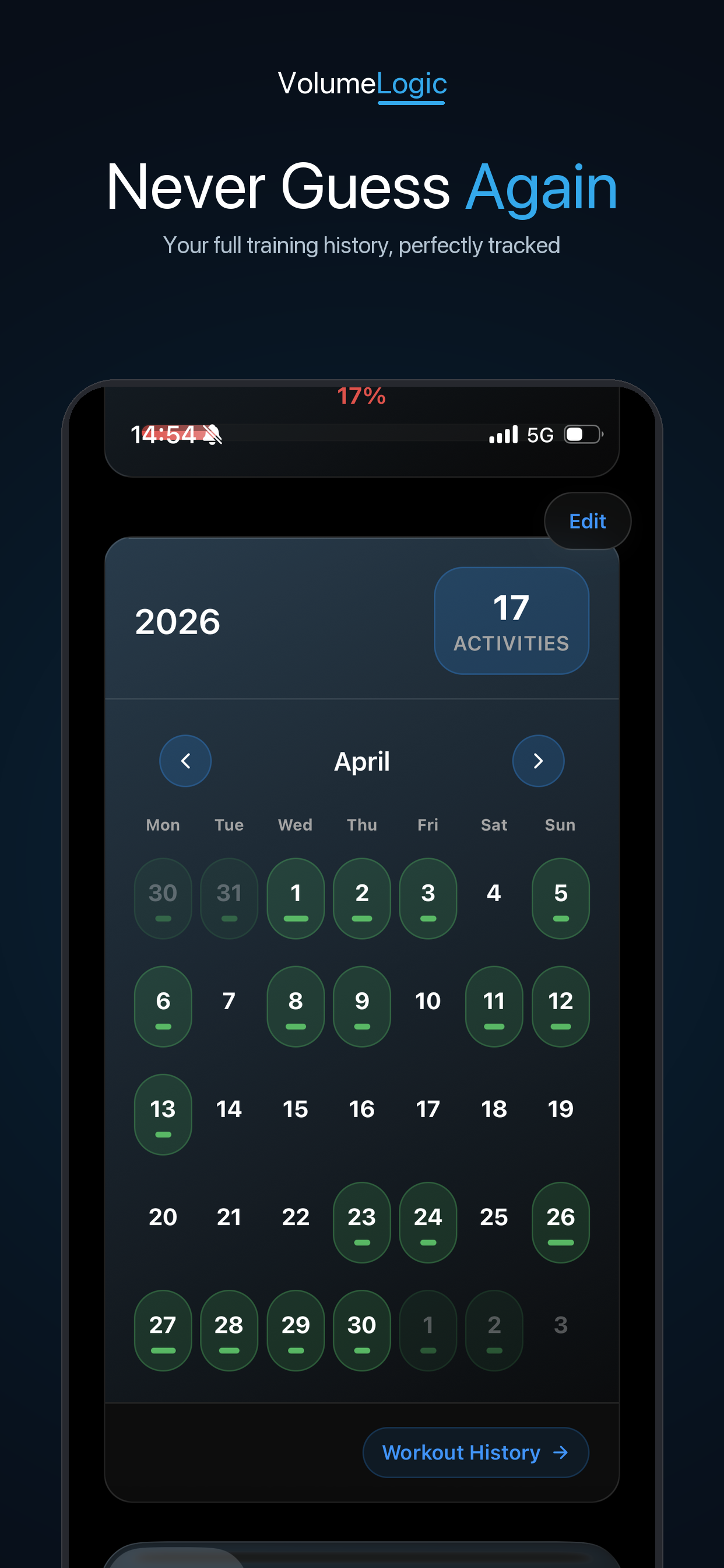 VolumeLogic - Workout tracker