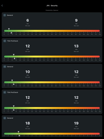 New York JFK Airport Flights iPad screenshot