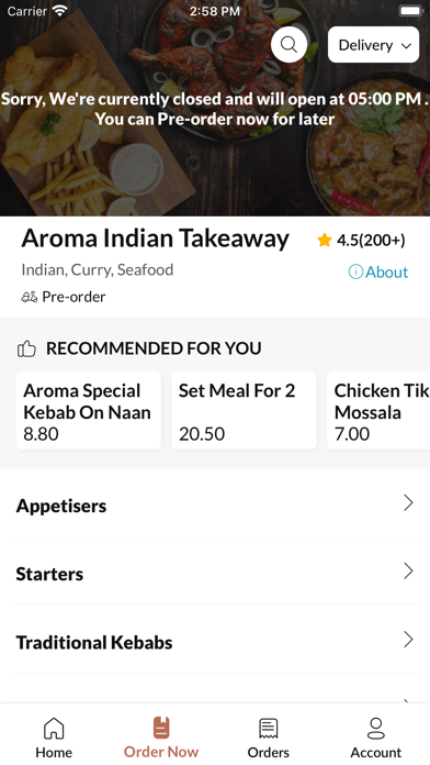Aroma Indian Takeaway. Screenshot