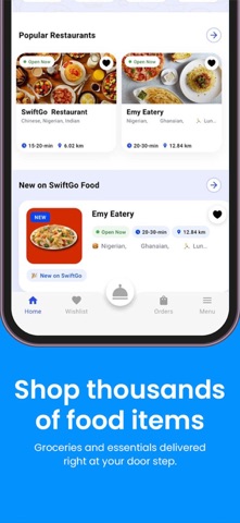 SwiftGo: Food Delivery iPhone screenshot