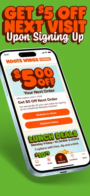 Hoots Wings by Hooters screenshot 4