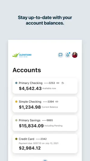 Elevations Credit Union screenshot 2
