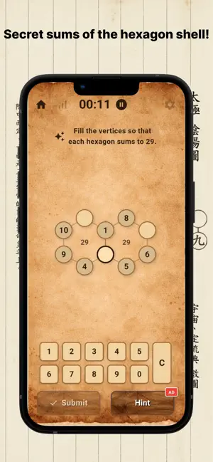Magic Square & Hexagon Puzzle screenshot 4