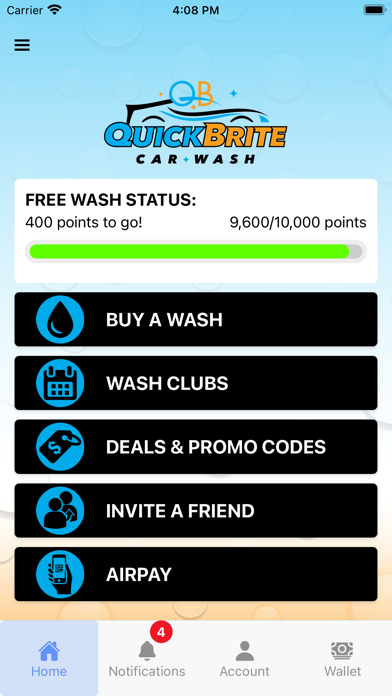 QuickBrite Car Wash Screenshot