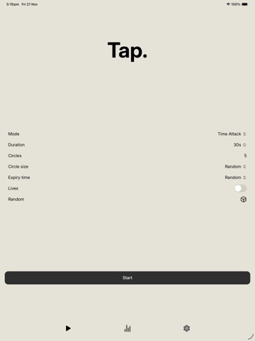 Tap: Speed Challenge iPad screenshot