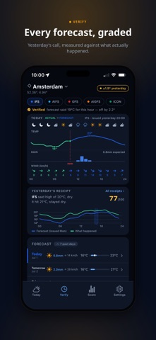 VeriSky: Weather & Rain Radar iPhone screenshot 1