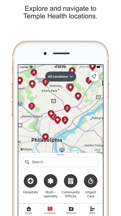 Temple Health Now iPhone screenshot 2 - Medical app