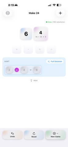 Make 24 Number game Screenshot 6 of 9