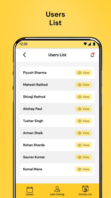 The Leave App Screenshot