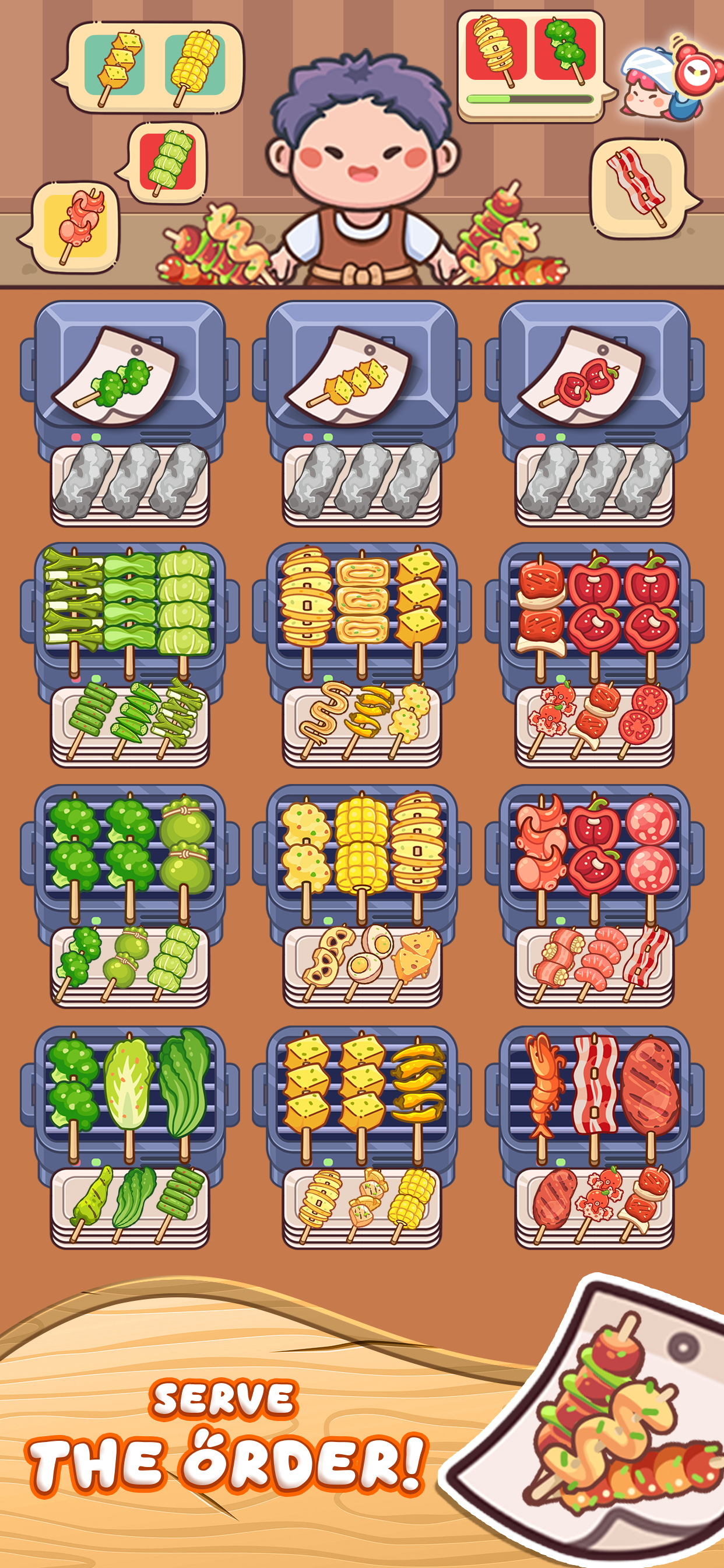 BBQ Sort: Skewer Match Puzzle