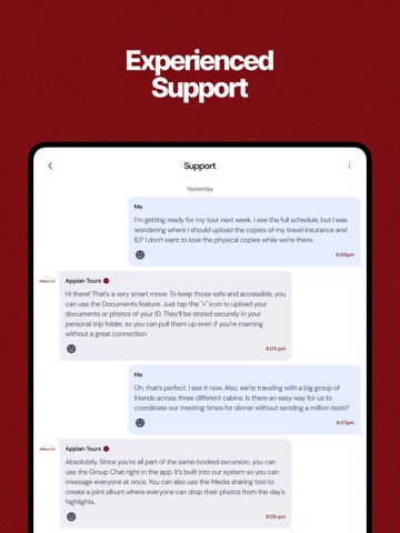 Appian Tours iPad screenshot