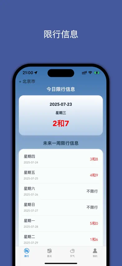 尾号限行 PRO-机动车单双号限行查询专业版 screenshot 2