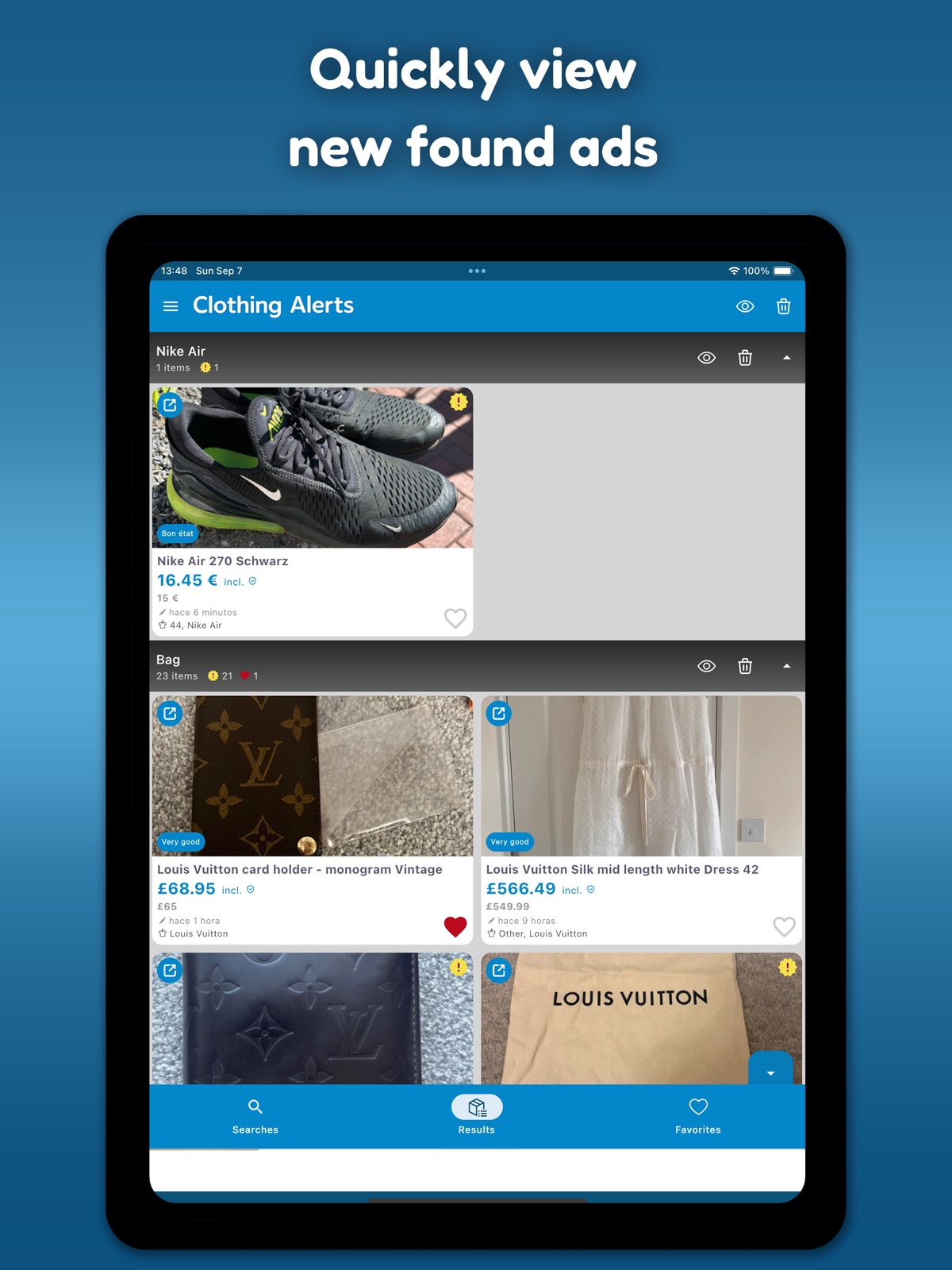 Clothing Alerts ipad screenshot 3