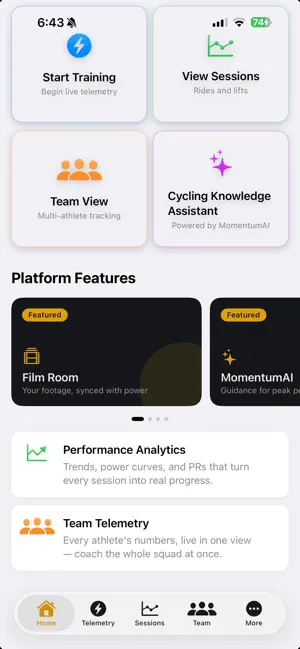 VeloIQ Federation screenshot 2