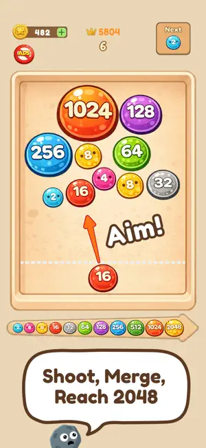MergeShot: 2048 Balls screenshot 1