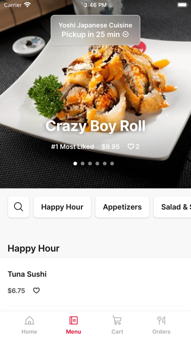Yoshi Sushi Hesperia iPhone screenshot 2 - Food & Drink app