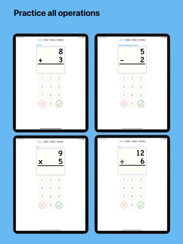 Flash Cards: Math Facts iPad screenshot