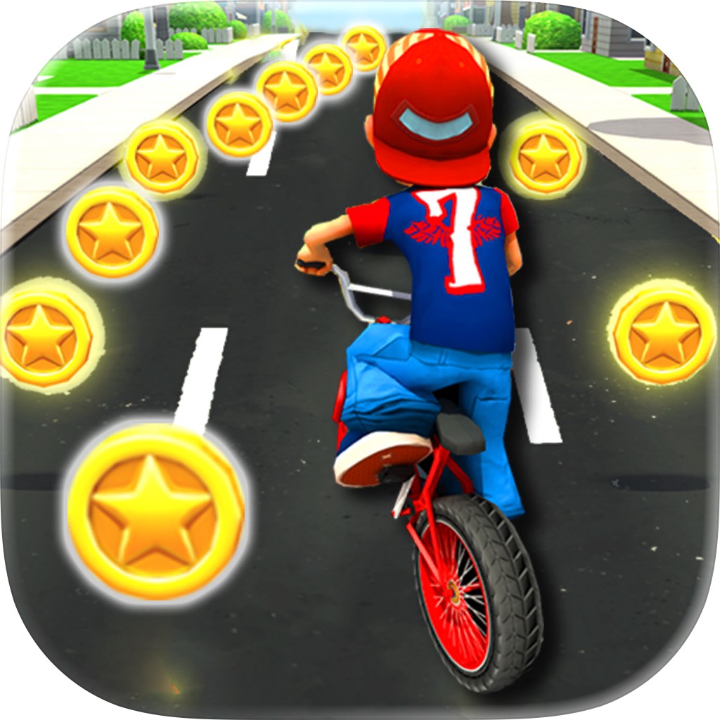 Apple App Store cover for Bike Racer - Endless BMX Blast