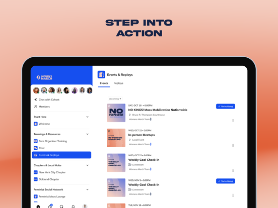 Women’s March Community iPad screenshot 2 - Social Networking app