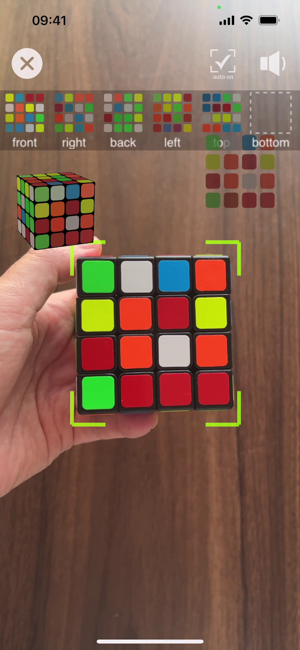 ‎Captura de tela do solucionador de cubos de Rubik em 3D