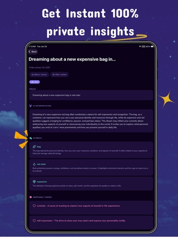Dream Journal - Dreamwise iPad screenshot