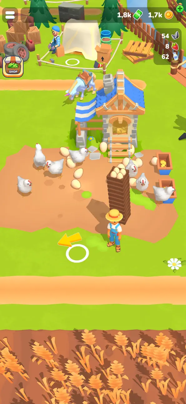 Little Farm Story: Idle Tycoon iOS Mod IPA screenshot 1 - iOS game interface