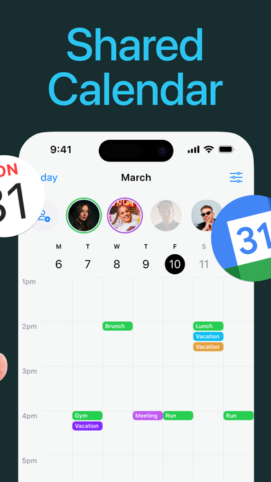 Outside: Shared Calendar App Screenshot