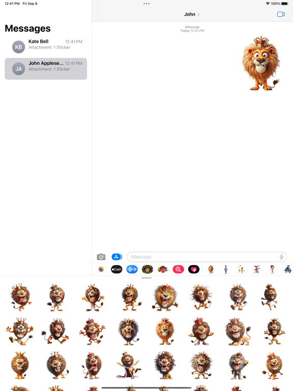 Screenshot #4 pour King of the Jungle Stickers