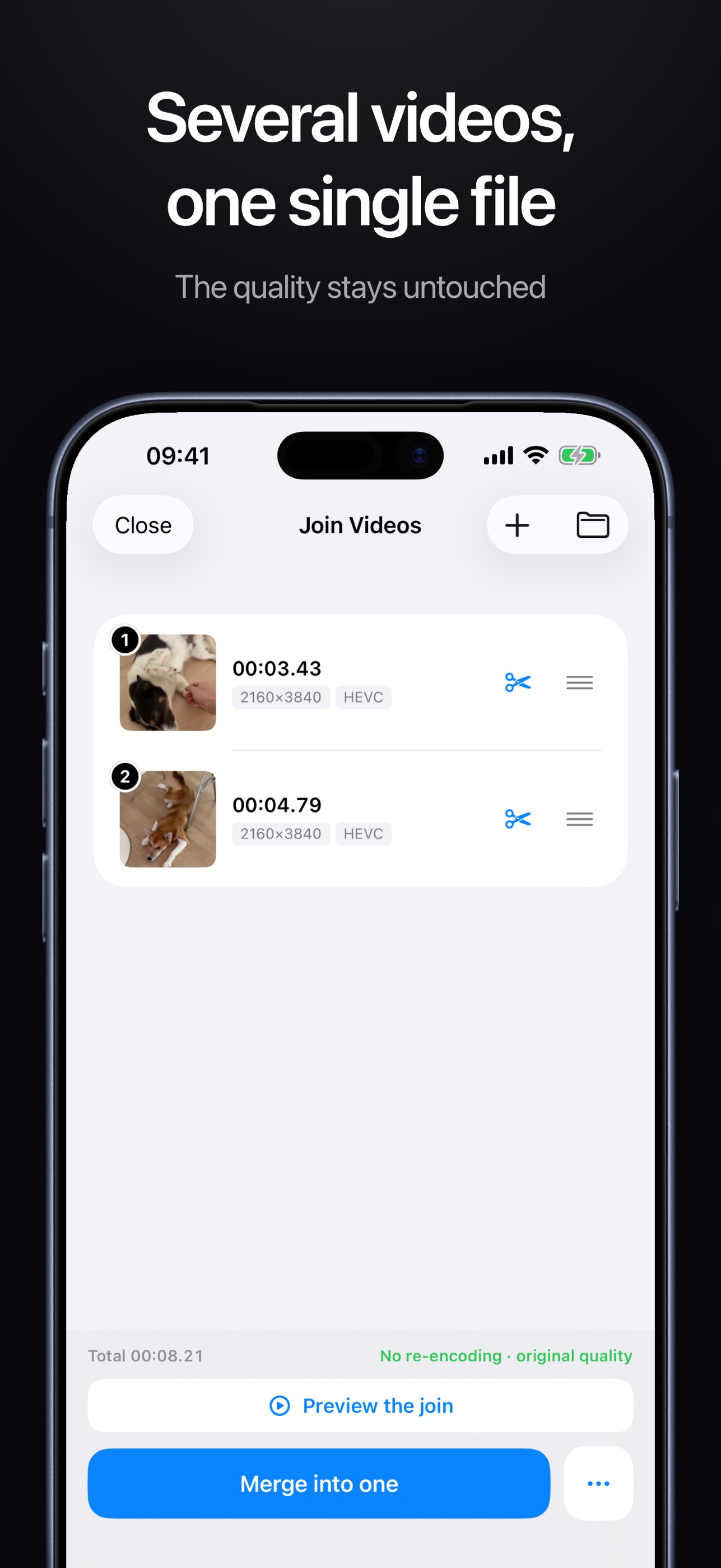 Screenshot 1 of JoinCut - Video Merge & Trim