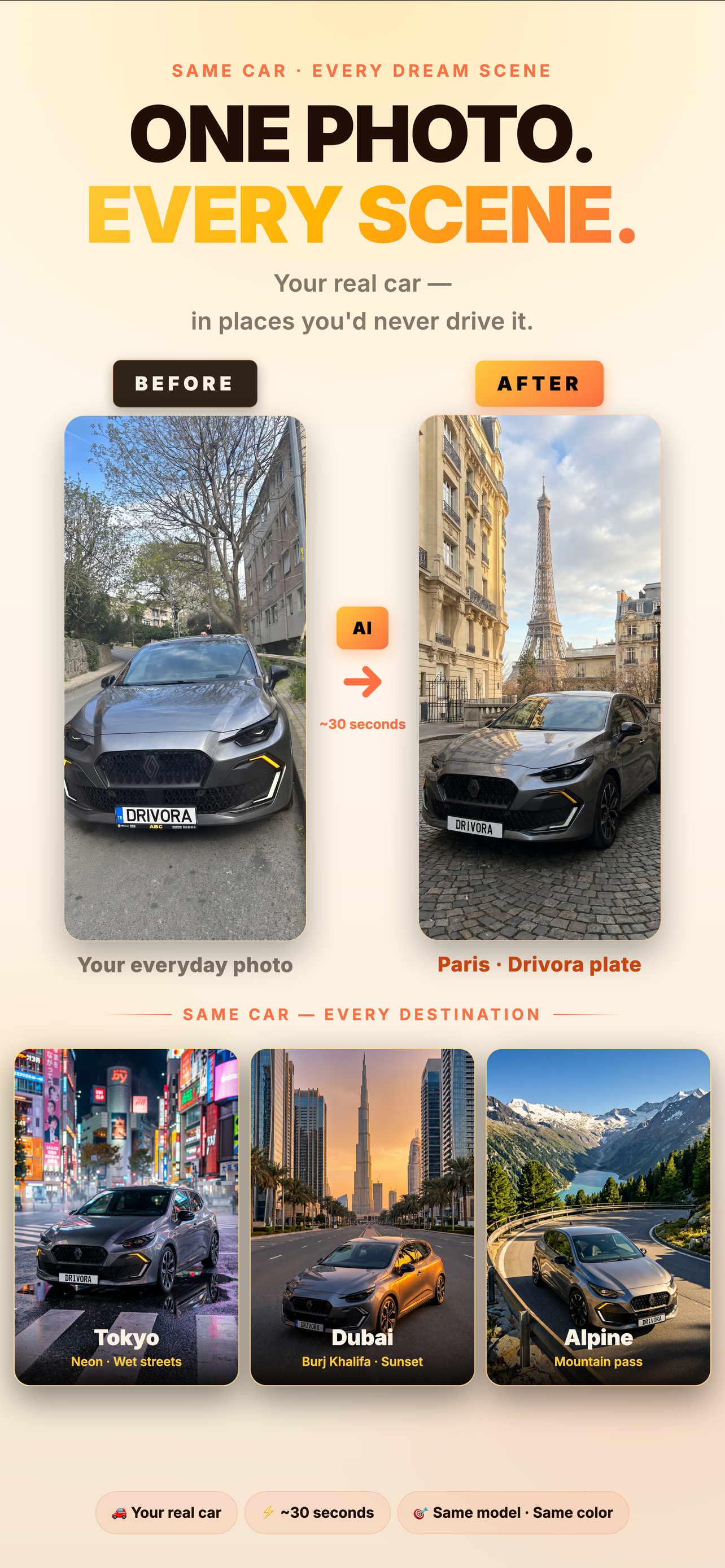 Drivora: AI Car Photo & Video screenshot 4