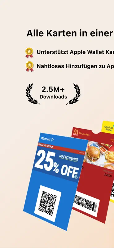 Pass2U Wallet - Add store card screenshot 1 of 8