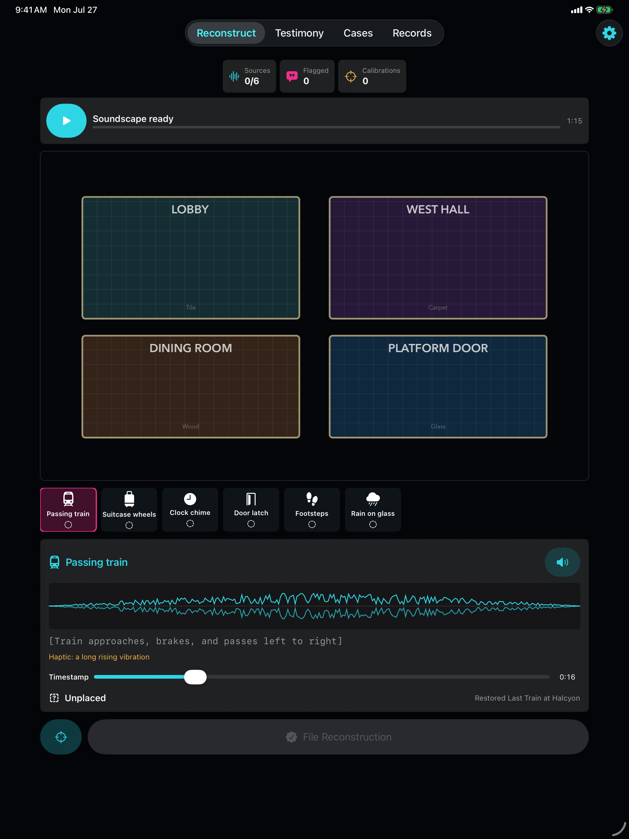 Aural Alibi iPad screenshot 2 of 4