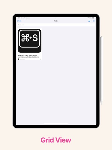 SaveLinks iPad screenshot