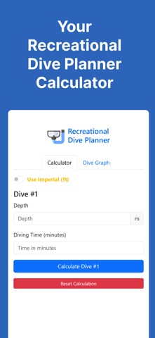 Dive Planner Calculator Screenshot 1 of 3